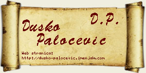 Duško Paločević vizit kartica